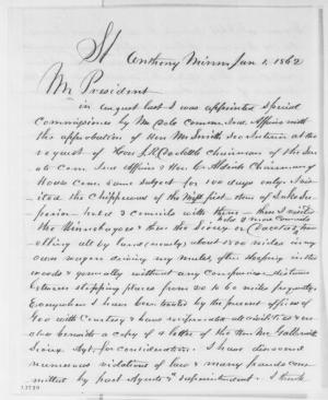 Letter written by George E.H. Day to President Lincoln, January 1, 1862