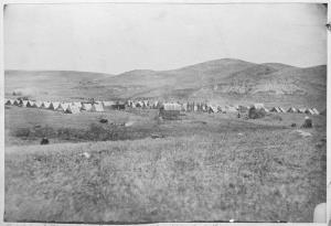 Part of General Sully's army near Fort Berthold, North Dakota, 1864