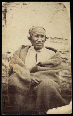 Sakpe when he was imprisoned at Fort Snelling, 1864