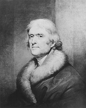 Thomas Jefferson. Copy of painting by Rembrandt Peale, circa 1805, 1942-1945